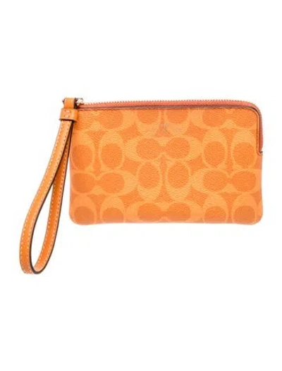 Pre-owned Coach Portfolio In Brown