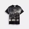 Coach Postcard T-shirt In Black