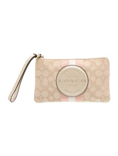 Pre-owned Coach Pouch In Neutrals