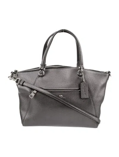 Pre-owned Coach Prairie Top Handle Bag In Gray