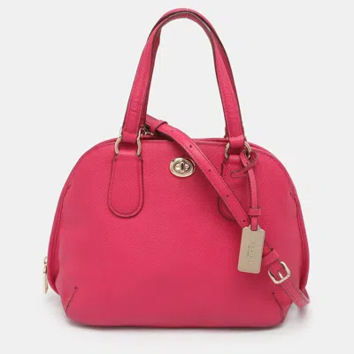 Pre-owned Coach Prince Street Pink Leather Satchel