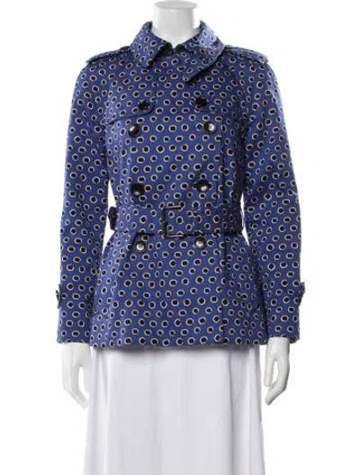 Pre-owned Coach Printed Jacket In Blue