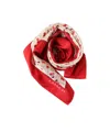 Coach Printed Silk Scarf In Red