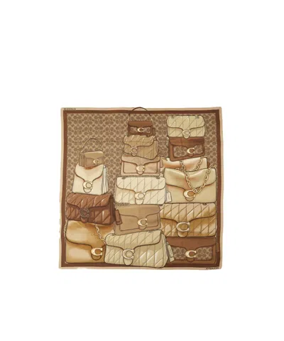 COACH PRINTED SILK SQUARE