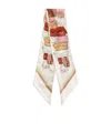 Coach Printed Thin Scarf In White
