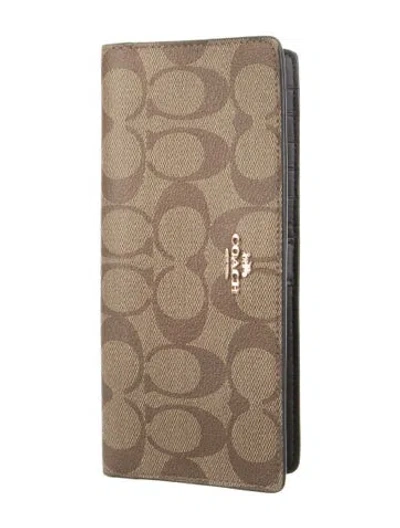 Pre-owned Coach Printed Wallet In Brown