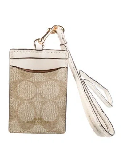 Pre-owned Coach Printed Wallet In Neutral