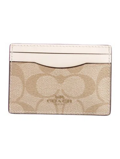 Pre-owned Coach Printed Wallet In Neutrals