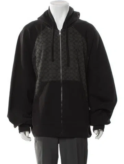 Pre-owned Coach Printed Windbreaker In Black