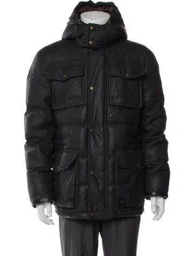 Pre-owned Coach Puffer Coat In Gray