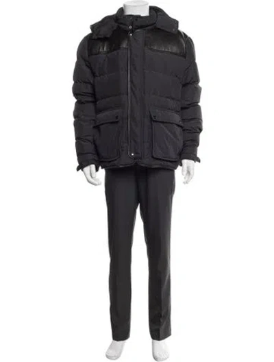 Pre-owned Coach Puffer Coat In Grey