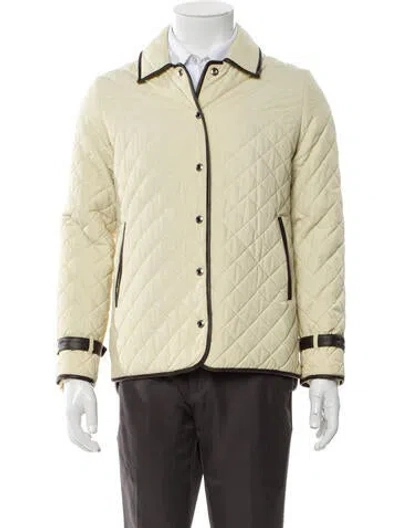 Pre-owned Coach Puffer Coat In Neutral