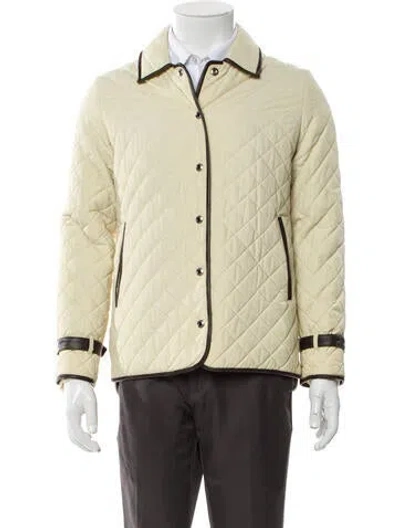 Pre-owned Coach Puffer Coat In Neutral