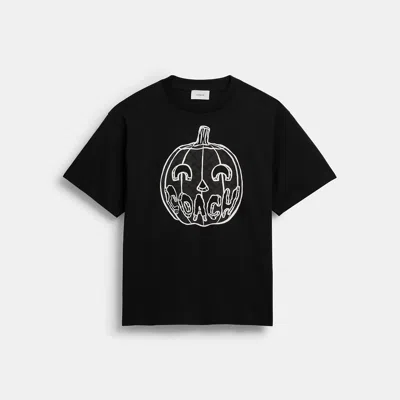 Coach Pumpkin Relaxed T-shirt In Organic Cotton In Black