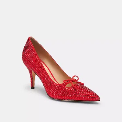 Coach Pumps Mit Kristallen In Red