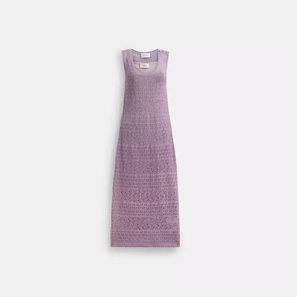 coach purple dress Coach Purple Floral V-Neck Lace Babydoll Milkmaid Dress Cherry Embroidery  Sz 8