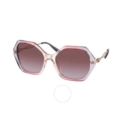 Coach Purple Gradient Geometric Ladies Sunglasses Hc8315 56418h 57 In Pink