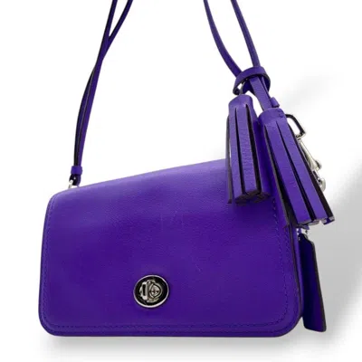 Pre-owned Coach Purple Leather Shoulder Bag ()