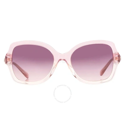 Coach Purple Pink Gradient Butterfly Ladies Sunglasses Hc8295 57387w 56 In Ink / Pink / Purple