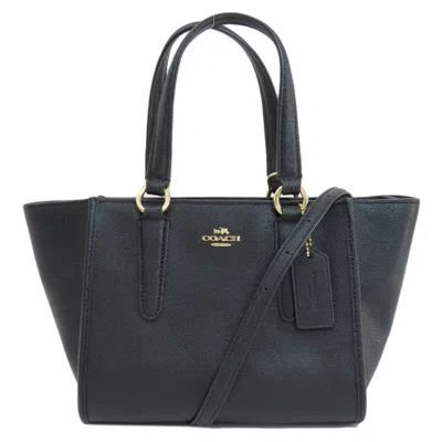 Pre-owned Coach Pvc Handbag () In Black