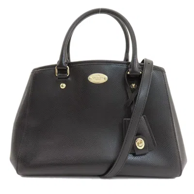 Pre-owned Coach Pvc Handbag () In Black