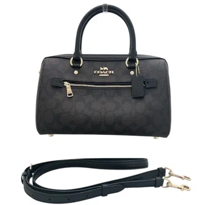 Pre-owned Coach Pvc Handbag Shoulder Bag () In Brown