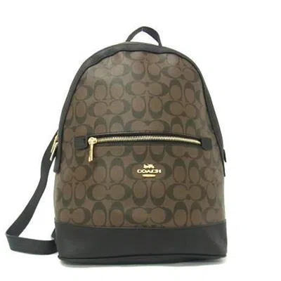 Pre-owned Coach Pvc Leather Backpack Handbag Shoulder Bag () In Multi