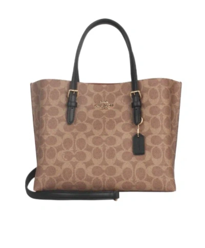 Coach Pvc Leather Handbag In Brown