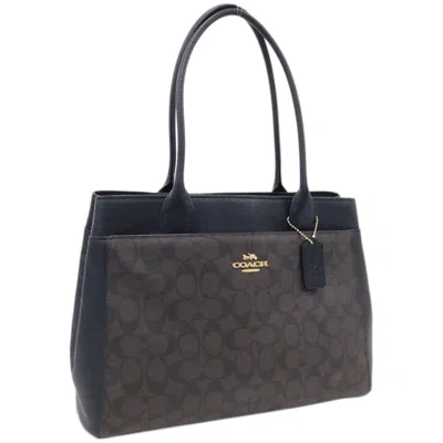 Pre-owned Coach Pvc Leather Handbag Shoulder Bag Tote Bag () In Multi