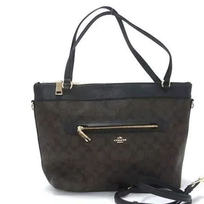 Pre-owned Coach Pvc Leather Handbag Shoulder Bag Tote Bag () In Multi