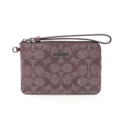 Pre-owned Coach Pvc Leather Pouch () In Blue