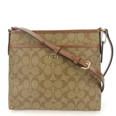 Pre-owned Coach Pvc Leather Shoulder Bag () In Brown