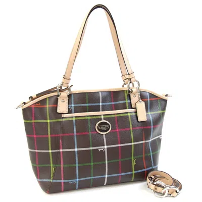 Pre-owned Coach Pvc Leather Shoulder Bag Tote Bag () In Multi