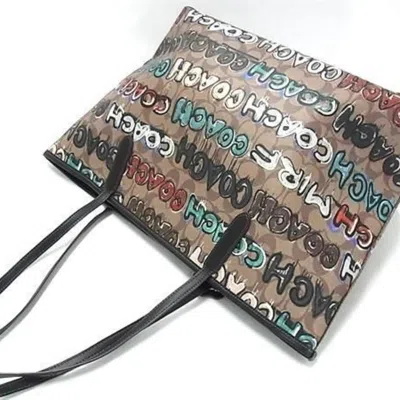 Pre-owned Coach Pvc Leather Tote Bag () In Multi