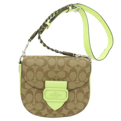 Pre-owned Coach Pvc Saddle Bag Shoulder Bag () In Brown