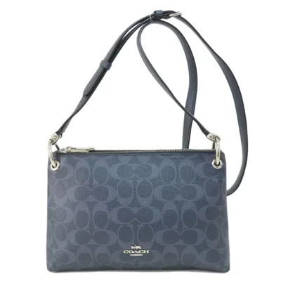 Pre-owned Coach Pvc Shoulder Bag () In Blue