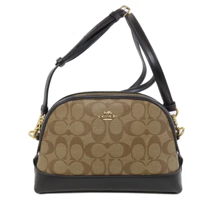 Pre-owned Coach Pvc Shoulder Bag () In Brown