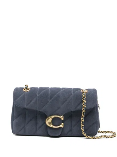 Coach Quilted C Shoulder Bag In Blue