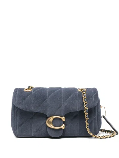 Coach Quilted Chain Shoulder Bag In Blue