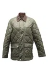 Coach Quilted Hacking Jacket In Olive Nylon In Green