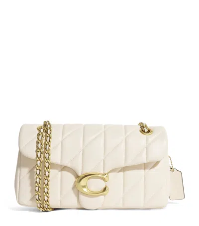 Coach Quilted Leather Tabby 20 Shoulder Bag In White