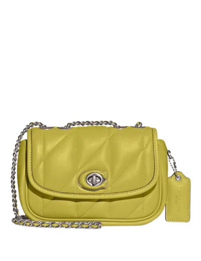 Coach Quilted Madison Shoulder Bag In Yellow