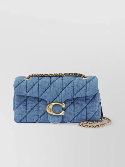 Coach Tabby 26 Quilted Denim Cross-body Bag In Blue