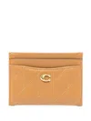 Coach Quilted Pillow Cardholder In Brown