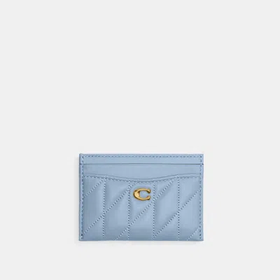 Coach Quilted Pillow Leather Essential Card Ca In Blue