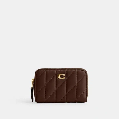 Coach Quilted Pillow Leather Essential Small Z In Brown