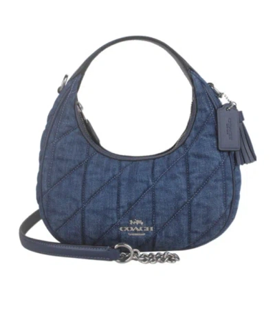 Coach Quilted Shoulder Bag In Blue