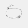 Coach Quilted Signature Heart Slider Bracelet In Silver