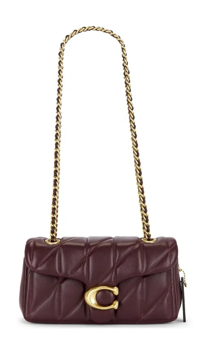 Coach Quilted Tabby Shoulder Bag 26 With Chain Handbags Bordeaux In Brown