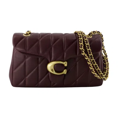 Coach Quilted Tabby 26 With Chain Shoulder Bag In Burgundy